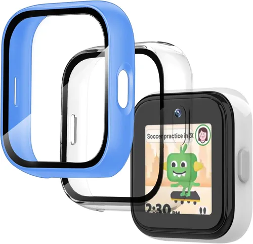 Miniatura 18 de Paquete de 2 fundas compatibles con T-Mobile SyncUp Kids Watch, carcasa rígida de policarbonato con vidrio templado para accesorios de reloj SyncUp