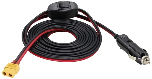 Miniatura 12 de Paquete de 2 cables 16AWG XT60 a encendedor de cigarrillos, enchufe macho de 12 V a XT60 hembra, cable de extensión compatible con cable de carga