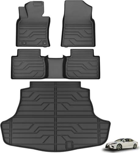 Miniatura 10 de KARPAL Alfombrillas de piso aptas para Toyota Tacoma 2005-2015 Doble Cabina (cobertura del espacio de los pies), revestimientos de piso de TPE