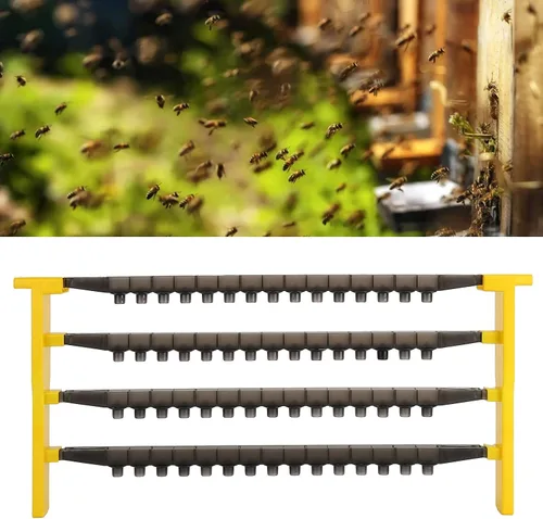 Miniatura 4 de 60 piezas de copas de célula de cría de reina, herramientas de apicultura de plástico, herramienta de cultivo de células con 2 lados y 4 barras
