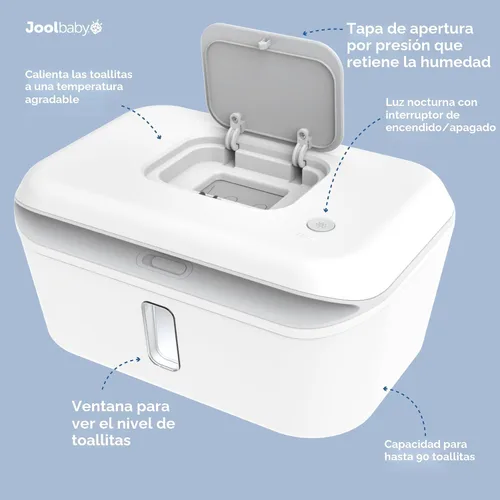 Miniatura 2 de Jool Baby Calentador de toallitas y dispensador con luz LED cambiante