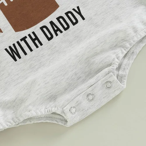 Miniatura 6 de Traje de otoño para bebé niño y niña en los sábados, vemos fútbol con papá de burbujas, sudadera de temporada de fútbol