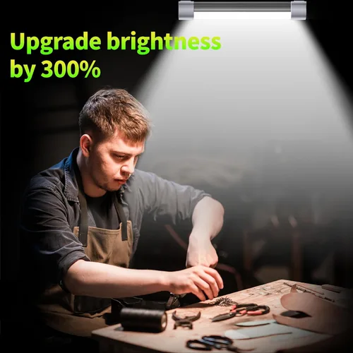 Miniatura 3 de LETOUR Barra de luz magnética de tubo LED, luces de trabajo de 2000 lúmenes, 2600 mAh, 5 opciones de iluminación, linterna de camping, linterna