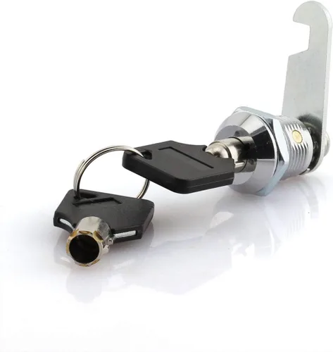 Cerradura tubular de leva con rosca de 0.787 pulgadas con llave igual, herrajes para muebles de bricolaje para cajones, gabinetes, escritorio, mesa,