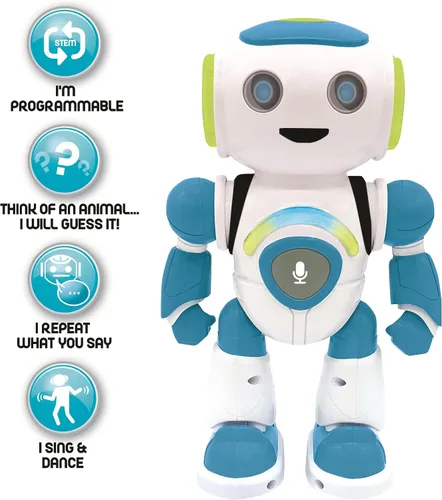 Miniatura 4 de LEXiBOOK - Powerman Jr. Robot inteligente interactivo para niños que lee en la mente, juguete para niños, baila, reproduce música, cuestionario
