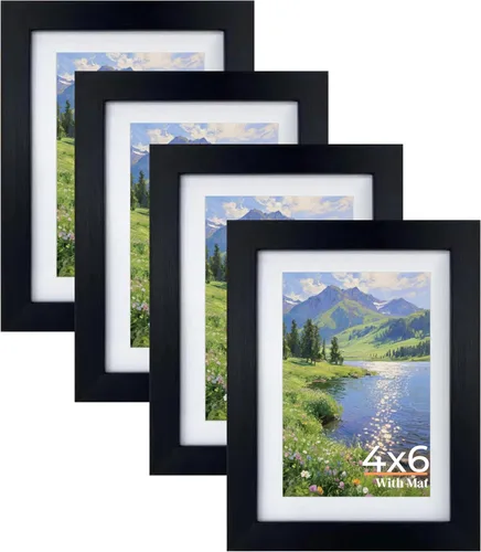 Miniatura 27 de Giftgarden Portarretratos de 11 x 17 pulgadas, paquete de 4 marcos mate de 11 x 17 pulgadas para fotos de 8 x 12 pulgadas con paspartú, póster de 11