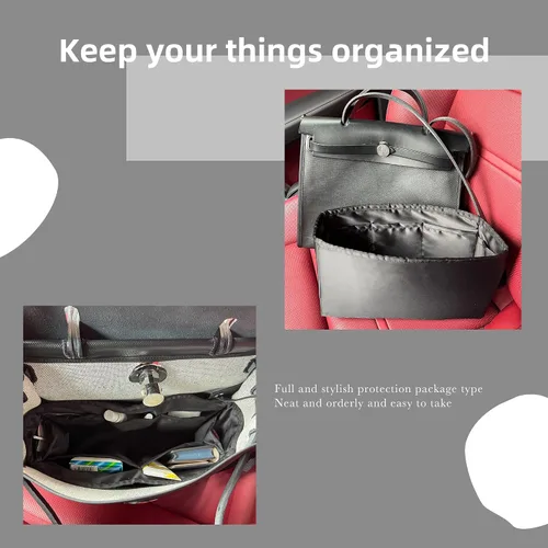 Miniatura 8 de DGAZ Organizador de bolso de seda para bolsas Hermes Herbag 313950, bolso de lujo y organizador de mano, inserto de bolsa Simplicity (negro, H39)