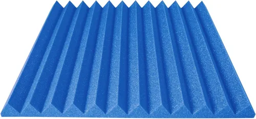 Paneles de espuma acústica de 24 x 24 pulgadas, paquete de 12, 48 pies cuadrados, utilizados para reducción de sonido de estudio de grabación, Azul
