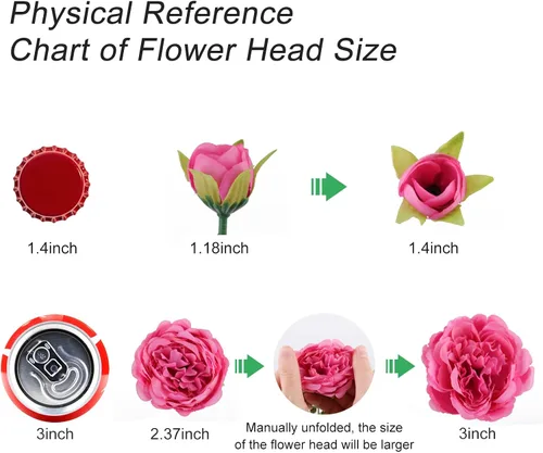 Miniatura 9 de Flores de seda de peonía artificial, ramo de peonía falsa rosa 4 paquetes Arreglos florales decoración para casa de campo estilo boho centro de mesa