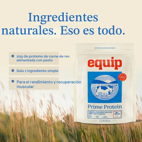 Miniatura 7 de Equip Foods - Polvo de proteína limpia de carne de res alimentada con pasto, apto para dieta carnívora, paleo y keto, sin gluten ni lácteos, 30