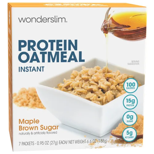 Miniatura 10 de WonderSlim Proteína de avena, manzana 'n canela, 130 calorías, 0.42 oz de proteína, 0.14 oz de fibra (7 unidades)