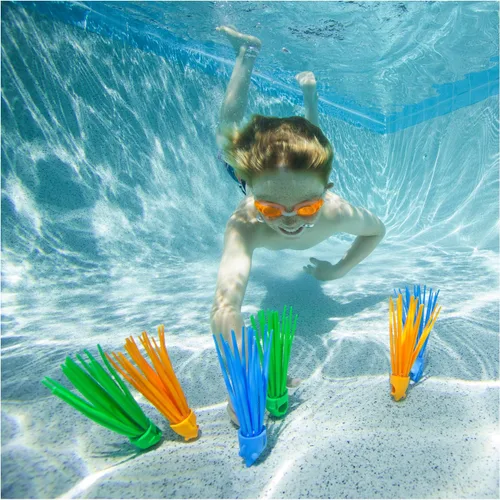 Miniatura 2 de SwimWays SquiDivers - Juguetes de buceo en piscina para niños, paquete de 3, juguetes de baño y suministros para fiestas en la piscina para niños