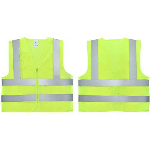 Miniatura 6 de Neiko Chaleco de seguridad de alta visibilidad ANSI Clase 2, sin bolsillo, amarillo neón, grande (L)