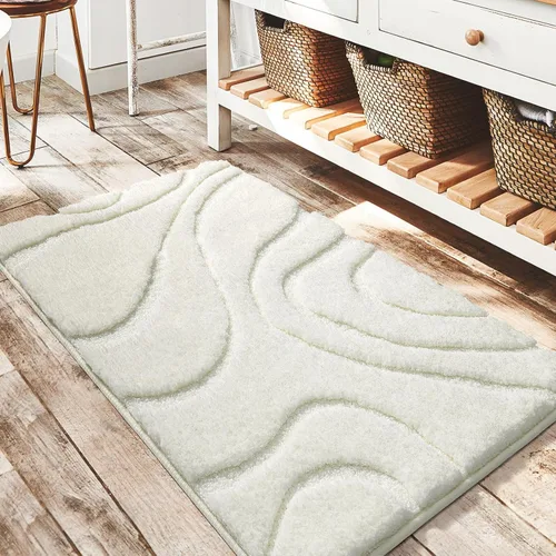 Miniatura 25 de DEXDE Alfombras de baño de 24 x 60 pulgadas, ultra suaves y absorbentes de agua, antideslizantes, de secado rápido, lavables a máquina, tapetes Negro