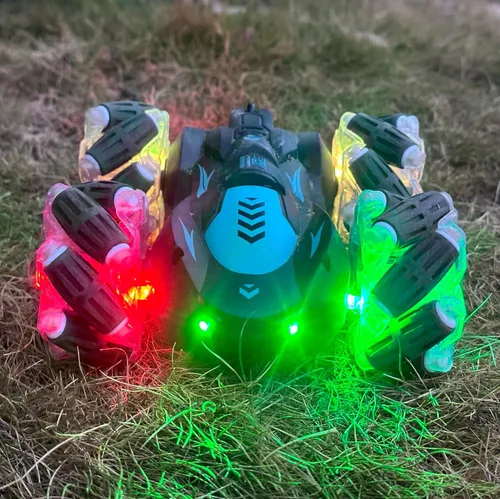 Miniatura 6 de Auto de Acrobacias RC con Detección de Gestos con Luz, 2.4G 4WD Controlado a Mano por Gravedad Auto de Juguete con Control Remoto con Giros de 360°