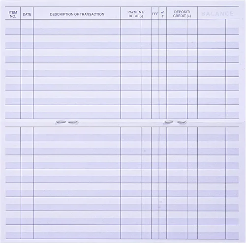 Miniatura 3 de Registros de cheques para chequera personal, registro de chequera fácil de leer