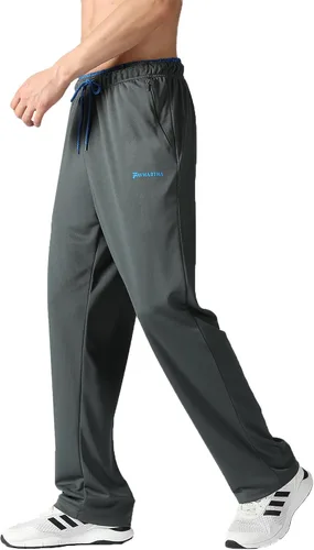 Miniatura 18 de Pantalones deportivos para hombre con bolsillos con cremallera, pantalones deportivos ligeros, pantalones de entrenamiento holgados atléticos