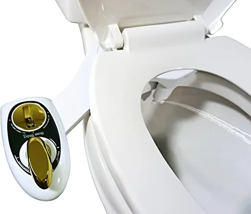 Miniatura 2 de BOSS Bidé Bold baño Attachment limpie su tushy función dual Nozzle Self Limpieza pulverizador se coloca en 15 minutos Color Blanco y Dorado