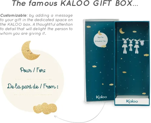 Miniatura 12 de Kaloo Lapinoo My First Friend K969938 - Conejo de pana, lavable a máquina, 10 pulgadas de alto en caja de regalo, color aguamarina a partir de 0 años
