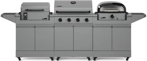 Miniatura 25 de Tytus Anaheim 4-Burner Gas Grill with Prep Cart and Charcoal Grill + Cover, Light, Griddle Insert - Modular Outdoor Kitchen, Quick Assembly, Outdoor