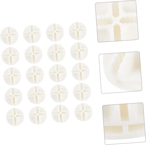 Miniatura 4 de Zerodeko Paquete de 20 conectores de plástico ABS para cubos de almacenamiento modulares, conectores de almacenamiento de cubos de alambre, Blanco