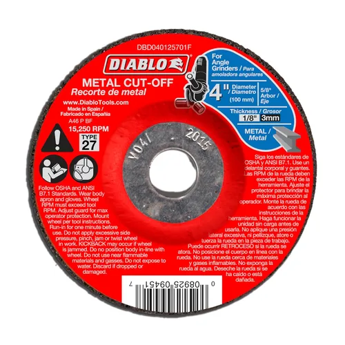 Miniatura 16 de Diablo Disco de corte de metal de diamante para metal, durabilidad extrema y larga vida útil, segmentado, 5 pulgadas de diámetro, eje de 7/8