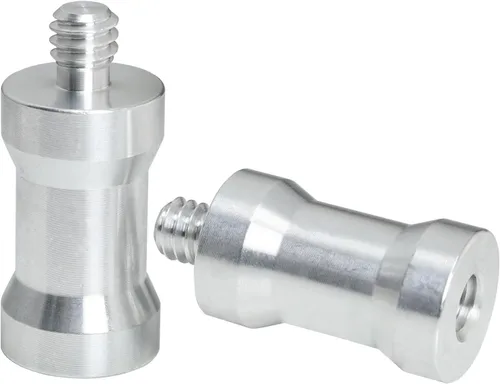 Miniatura 5 de Hotshoe/Coldshoe - Adaptador LUORNG 2 piezas hembra de 1/4 pulgadas a 1/4 pulgadas macho convertidor roscado adaptador de tornillo espiga