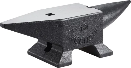 Miniatura 14 de VEVOR Yunque de cuerno único, yunque de acero de 22 libras para herrero a la venta, herramientas de acero forjado con agujero redondo y cuadrado
