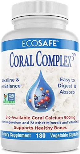 Miniatura 7 de Coral Complex 3 Suplemento de calcio Vitamina D3 y magnesio – 900 mg de calcio coral biodisponible para fuerza ósea, apoyo articular y equilibrio