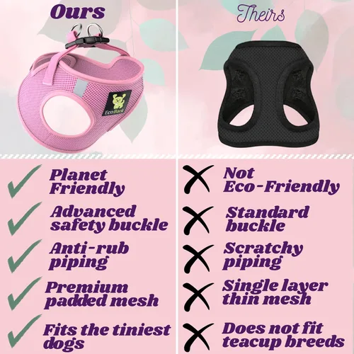 Miniatura 5 de EcoBark Step in Arnés para Perros - Arnés Halter Ecológico para Perros de Raza XS, Pequeña y Mediana - Malla Suave y Lujosa - Reflectante