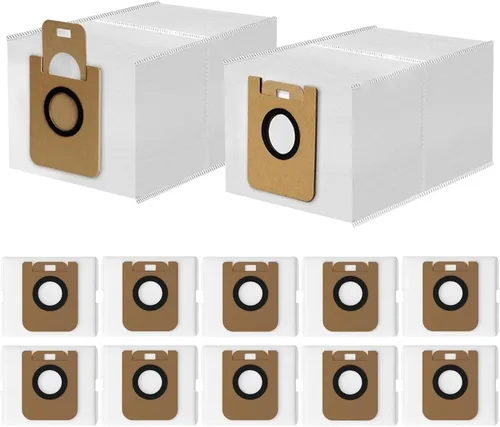 12 bolsas de polvo de repuesto para aspiradoras robot Dreame D10 Plus RLS3D / D10s Plus / Z10 Pro, gran capacidad de 3 litros de sellado automático