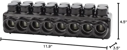Miniatura 2 de NSI Conector resistente Polaris, serie IPLDH, rango de cables AWG de 750-250 MCM AWG, 8 puertos, hexagonal de 5/16 pulgadas, 4.50 pulgadas de ancho