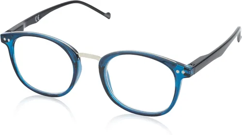 Miniatura 11 de In Style Eyes Gafas de lectura modernas, montura completa, estilo ovalado clásico, marco ligero con bisagras de resorte de metal, color negro, 1.0 x
