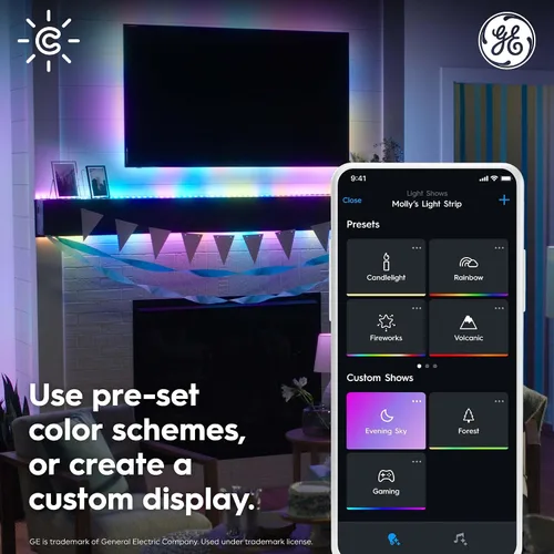Miniatura 3 de Luces de cornisa inteligentes Cync para exteriores con efectos dinámicos de 100 pies
