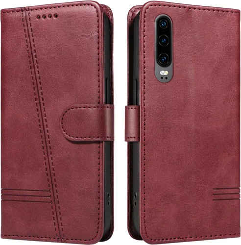 Miniatura 164 de Funda con tapa para Huawei Nova Lite 3, protección de 360 grados, a prueba de golpes, de piel sintética, con función atril y 3 ranuras