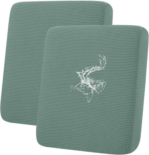Miniatura 26 de hyha Fundas impermeables para cojines de sofá para mascotas, funda antideslizante para asiento de sofá para perros lavable, tela de jacquard Gris