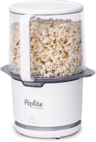 Presto 04812 PopLite Our Munch - Palomitas de maíz para hacer palomitas de maíz, tamaño familiar, cuenco integrado para servir, diseño compacto, 15