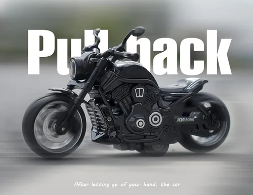 Miniatura 6 de Juguete de motocicleta para tirar hacia atrás, regalo de moto con iluminación musical, juguetes de motocicleta Wolverine para niños de 3 a 12 años