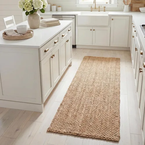 Miniatura 11 de SAFAVIEH Alfombra de Área 9x12 pies - Colección de Fibra Natural - Grande - Marrón Natural, Yute Hecho a Mano, Diseño de Tejido de Canasta (NF401A)