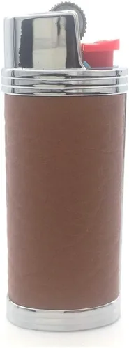 Miniatura 12 de Funda de cuero de metal para encendedor BIC Mini J5 Negro