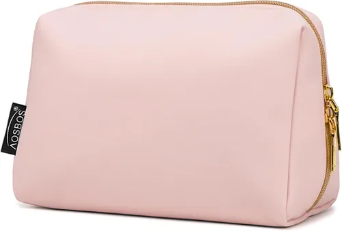 Miniatura 18 de Aosbos Bolsa de Cosméticos Neceser de Maquillaje para Mujeres, Bolsa de Cosméticos Impermeable para Viaje, Bolsa de Maquillaje para Bolso, Azul Azul