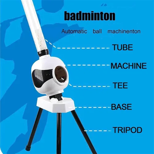 Miniatura 2 de Máquina de servir bádminton, máquina automática de bolas de entrenamiento de bádminton, máquina de lanzamiento de bádminton para adolescentes