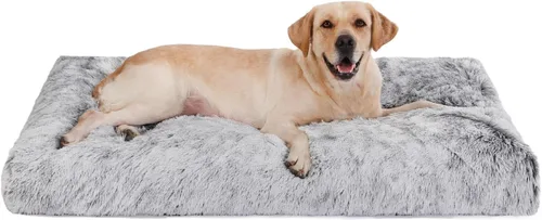 Miniatura 23 de Bedfolks Cama Impermeable para Jaula de Perro, Cama de Felpa para Perros con Funda Lavable Extraíble, Almohadón de Jaula de Perro de Piel Sintética
