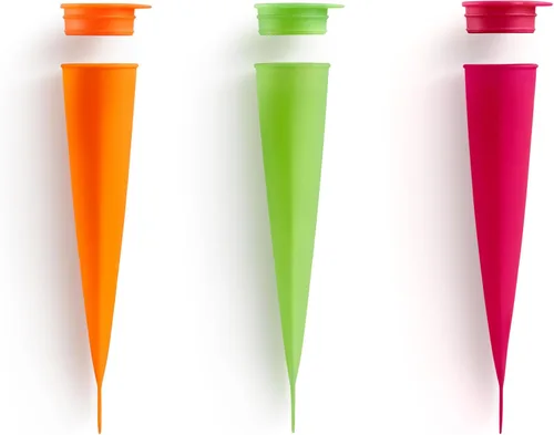 Lekue Moldes para helados (juego de 3) – Ideal para crear golosinas de verano de bricolaje, paletas caseras, divertidos postres congelados – Moldes