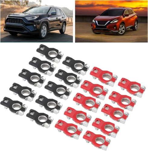 Miniatura 5 de 20pcs Terminales De Batería De Coche Conectores De Abrazadera De Terminal De Batería Conectores Terminales Positivos Negativos