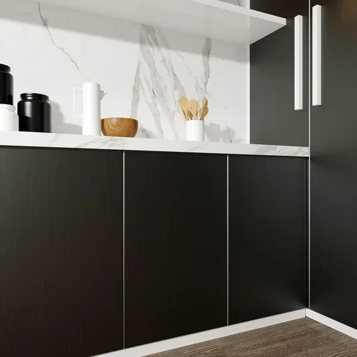 Miniatura 5 de LACHEERY Papel de Contacto de Acero Inoxidable Negro para Electrodomésticos Refrigerador Papel Tapiz Metálico Moderno Despegar y Pegar