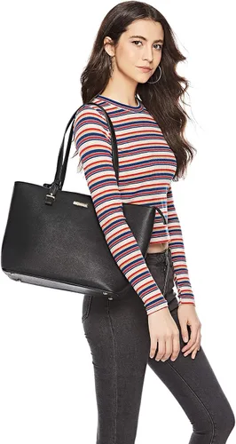 Miniatura 80 de Juego de 4 bolsas modernos para mujer de cuero sintético: bolso tote, bolso de hombro, bolso de mano y cartera.
