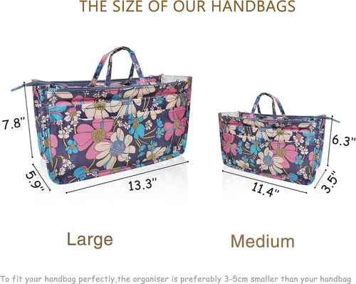 Miniatura 45 de Bolso de mano estilo cartera de Vercord para mujer con organizador incorporado, estampado bien definido, con manijas y cremallera, tamaño 2