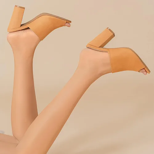 Miniatura 4 de Trary Sandalias de tacón alto grueso para mujer