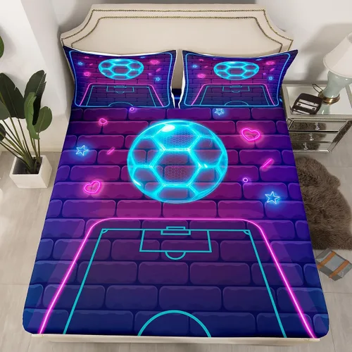 Miniatura 18 de Sábana bajera ajustable con estampado de guitarra, tamaño individual, protector de colchón con 1 funda de almohada, diseño de notas de partitura